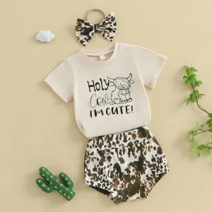 Cute Cow Print Set