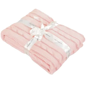 100% Cotton Cable Knit Baby Blanket