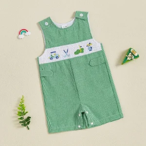 Boys Golf Embroidery Jumpsuit