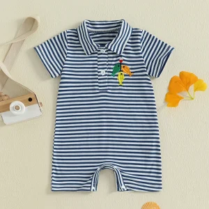 Infant Boys Animal Applique Romper
