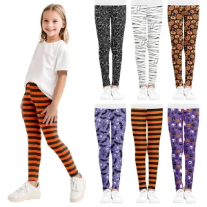 Halloween Printed Leggings for Girls
