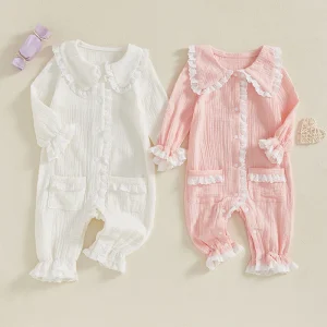 Sweet Infant Girls Long Sleeve Romper